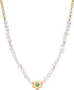 EYE CANDY LOS ANGELES Shannon Freshwater Pearl Flower Pendant Necklace