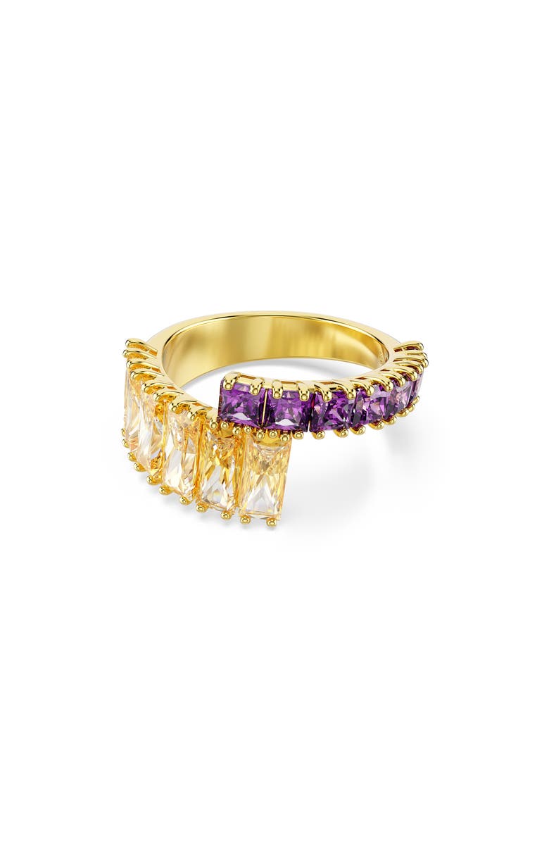 Swarovski Matrix Bypass Ring, Alternate, color, Gold/ Purple