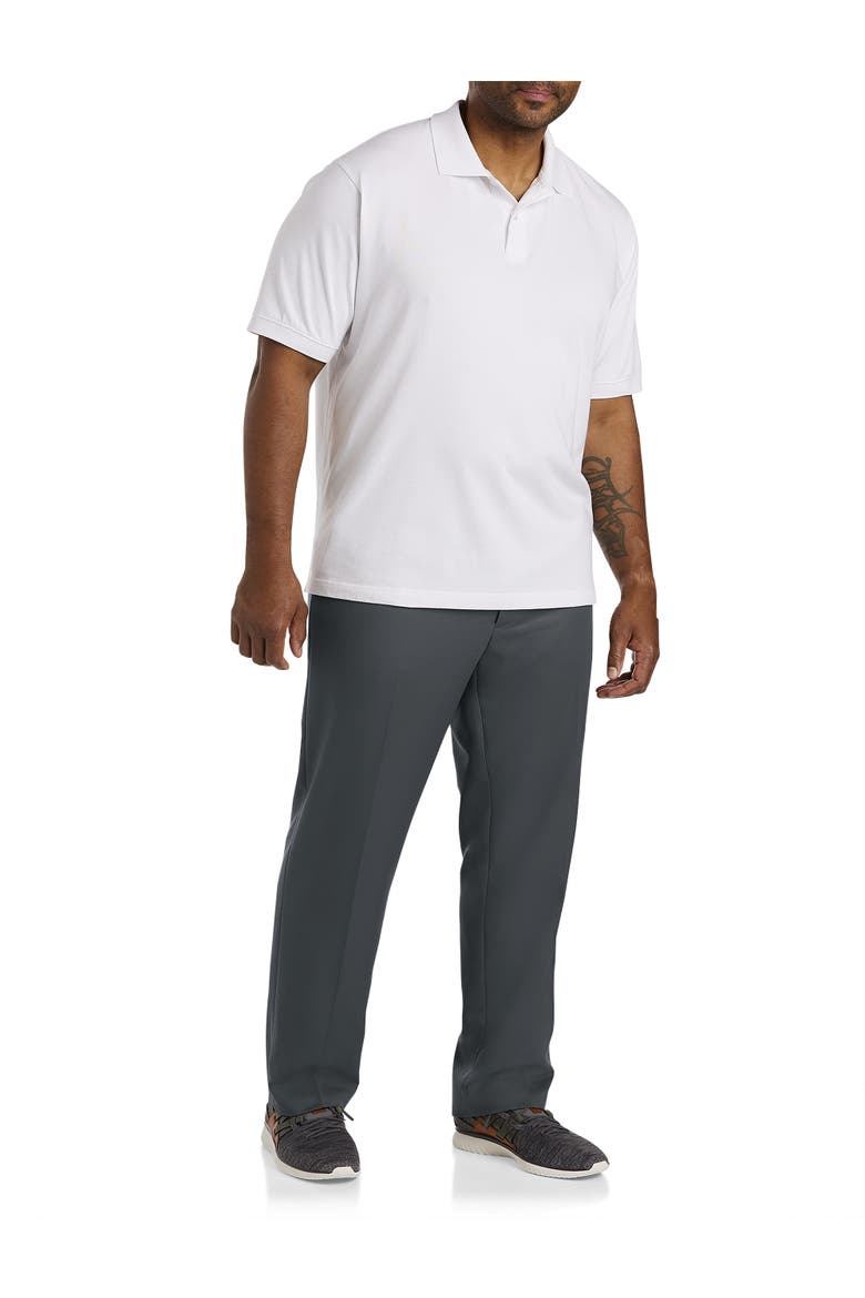 Big & Tall Microfiber Dress Pants, Alternate, color, DARK GREY