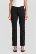 Ming Wang x Anna Marie Floral Rhinestone Flared Jeans