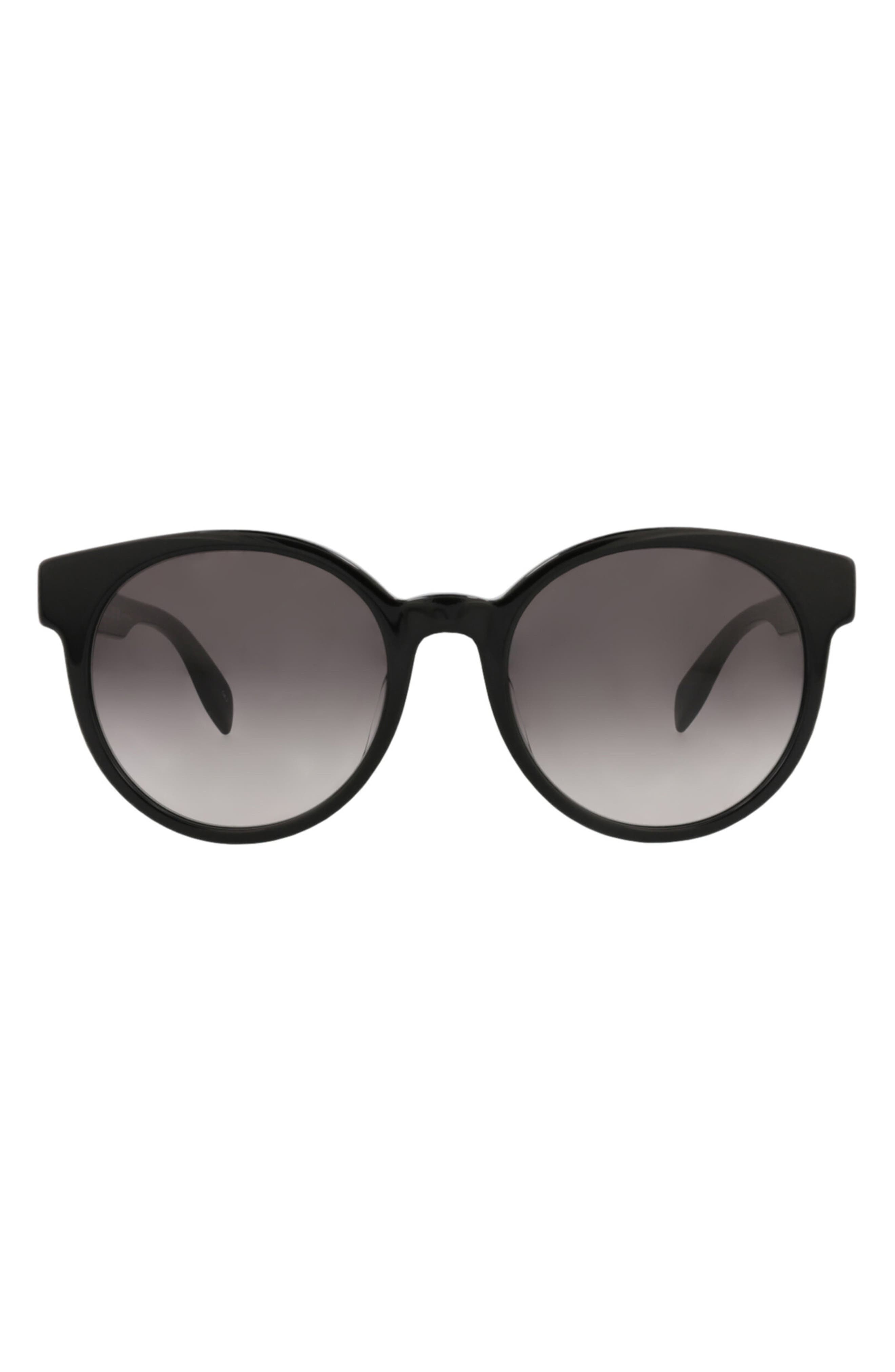 McQueen 55mm Core Round Sunglasses