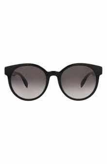 McQueen 55mm Core Round Sunglasses