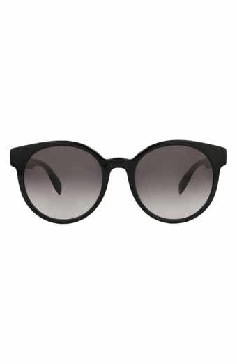 McQueen 55mm Core Round Sunglasses