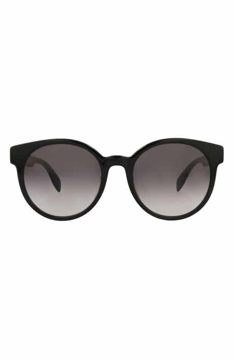McQueen 55mm Core Round Sunglasses