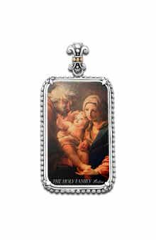 18k Gold & Sterling Silver Holy Family Ingot Pendant