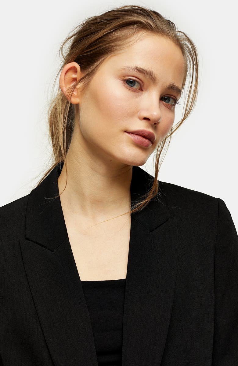 Topshop Crepe Blazer, Alternate, color,