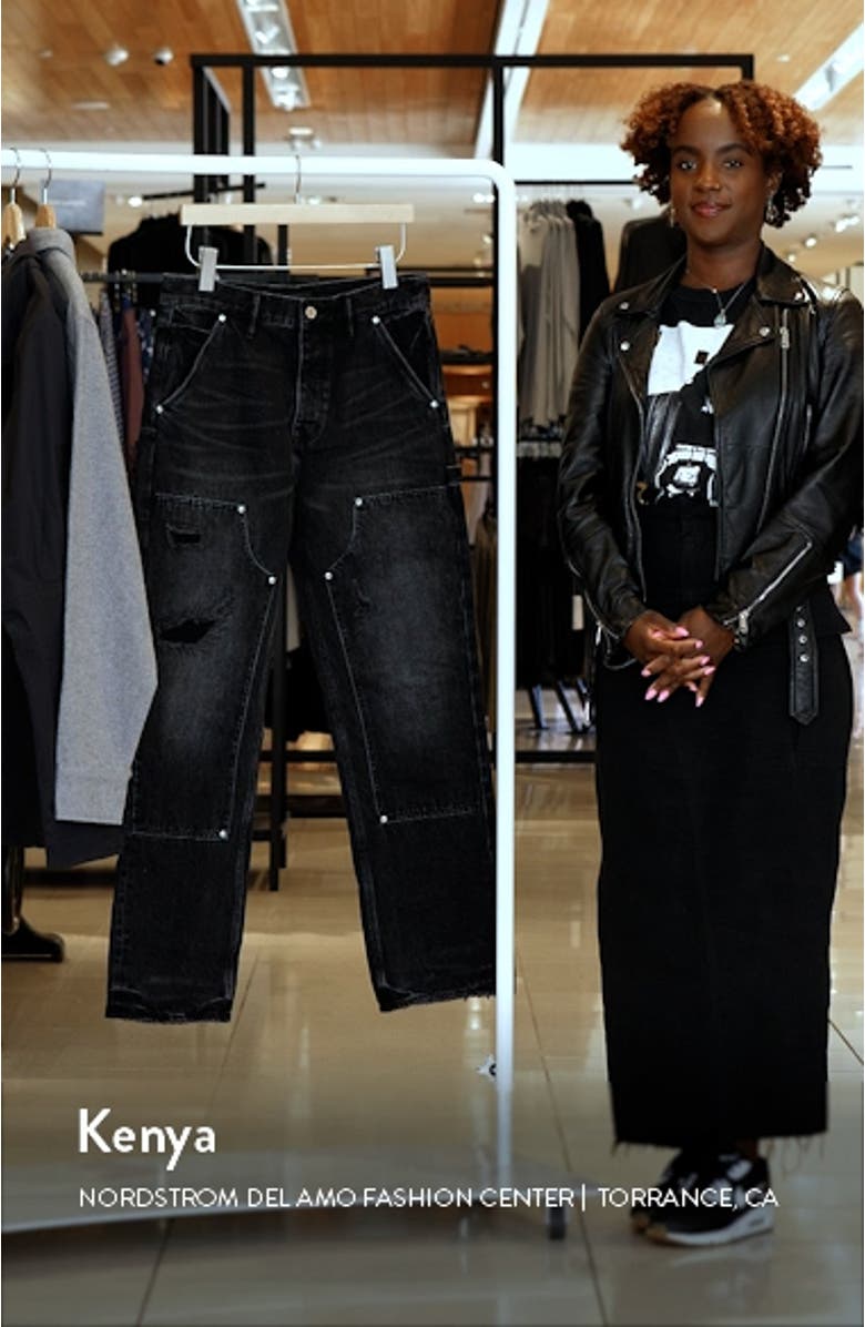 Relaxed Fit Distressed Carpenter Jeans, sales video thumbnail
