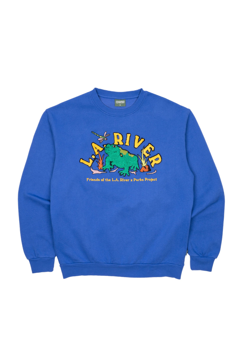 LA River Toadally Crewneck, Alternate, color, Pacific Blue
