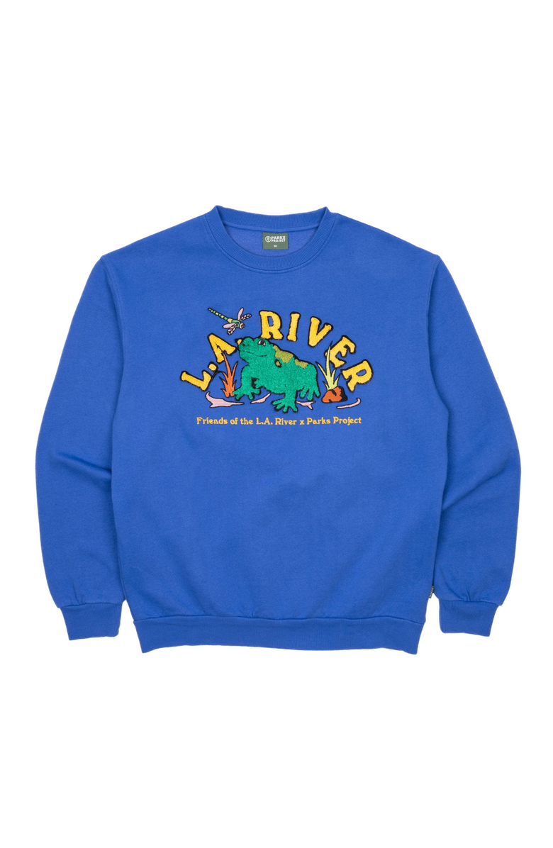 Parks Project LA River Toadally Crewneck, Alternate, color, Pacific Blue