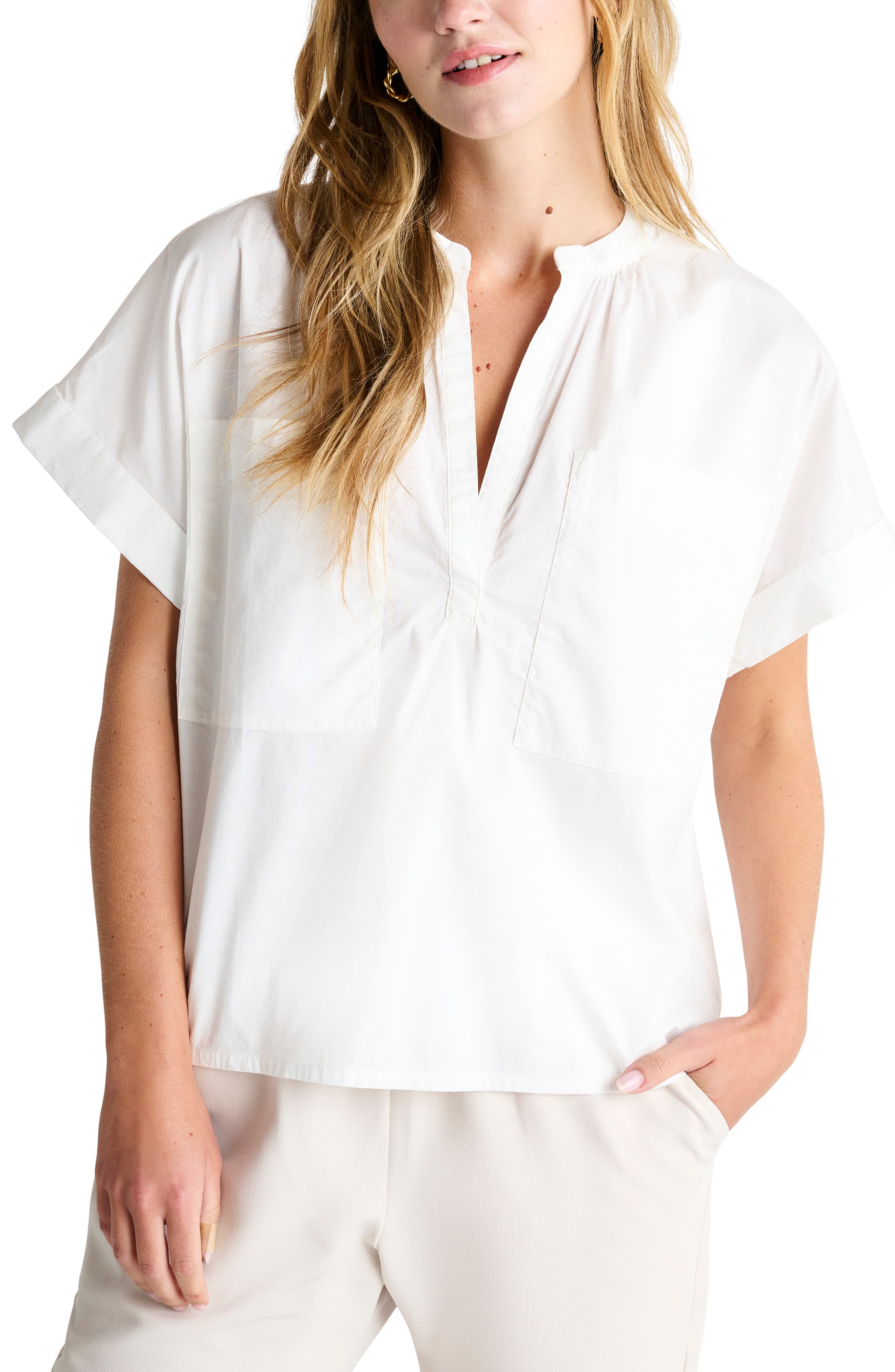 Splendid Christine Split Neck Top (Women) | Nordstromrack