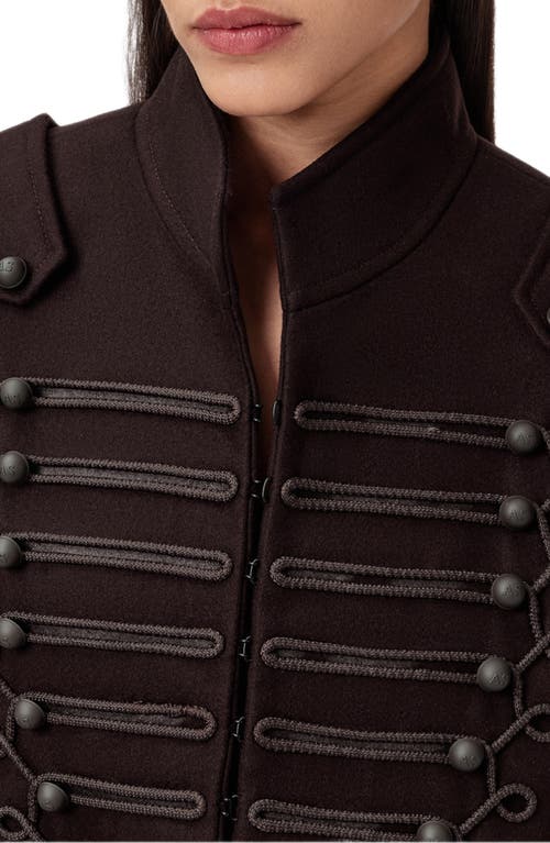Allsaints Rummy Double Breasted Wool Blend Jacket In Burgundy