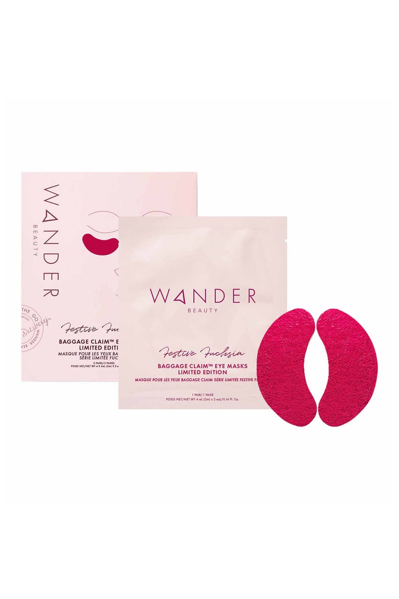 Baggage Claim Eye Masks (Limited Edition), Main, color, FESTIVE FUCHSIA