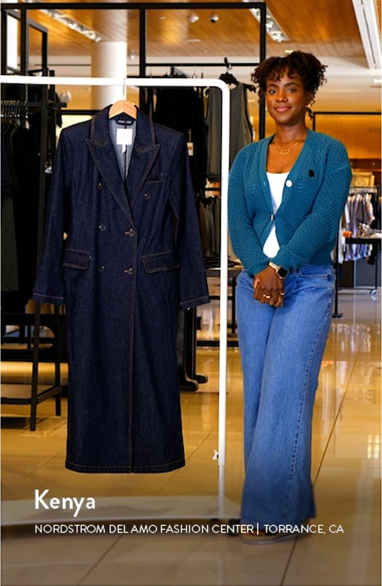 Double Breasted Denim Coat, sales video thumbnail