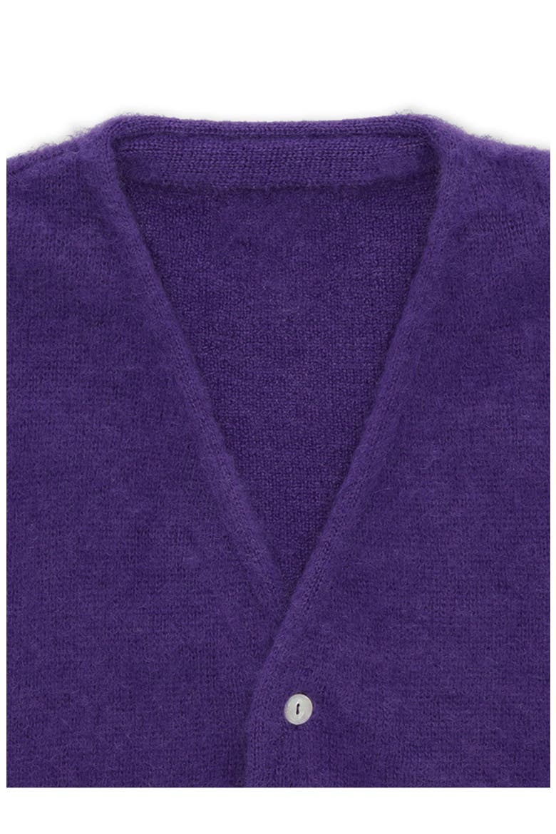 Teddy Patch Pocket Cardigan, Alternate, color, VIOLET