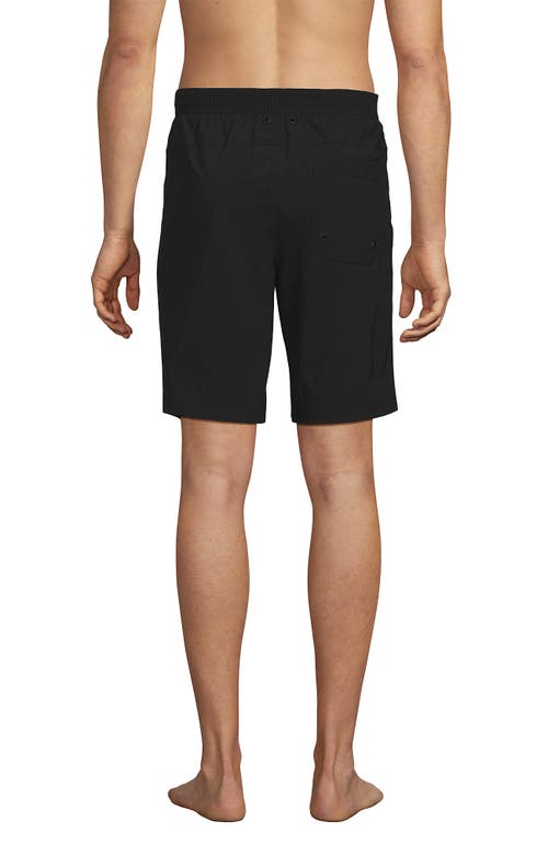 Lands' End 9" Volley Hydroliner Swim Trunks In Black