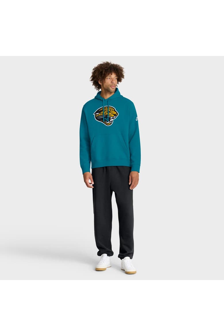 Men's Nike Teal Jacksonville Jaguars Club Fleece Pullover Hoodie, Alternate, color, Teal