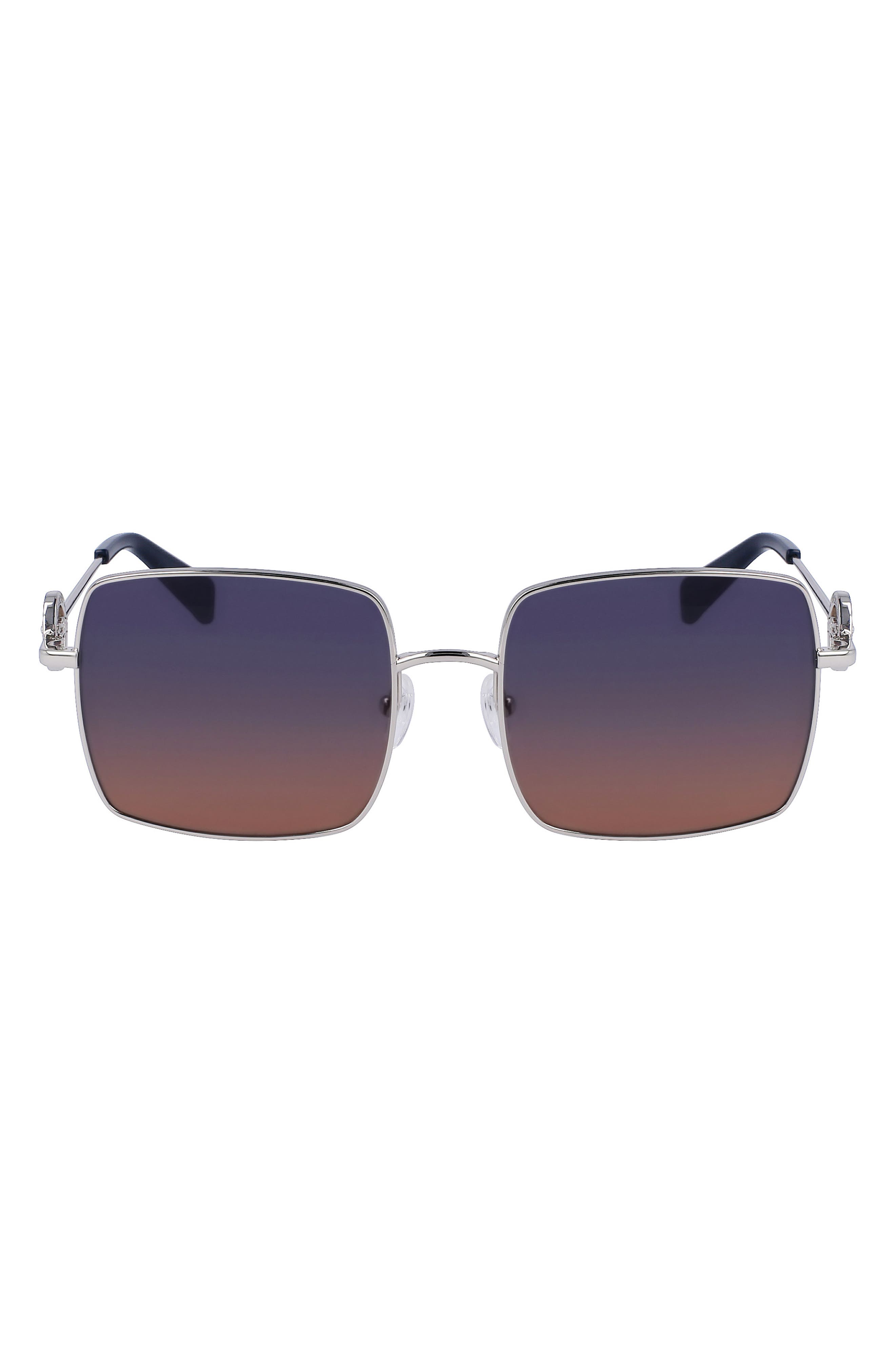 Longchamp Medallion 55mm Gradient Square Sunglasses