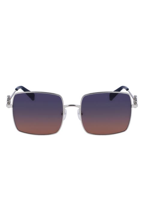 Medallion 55mm Gradient Square Sunglasses