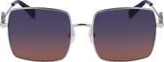 Longchamp Medallion 55mm Gradient Square Sunglasses