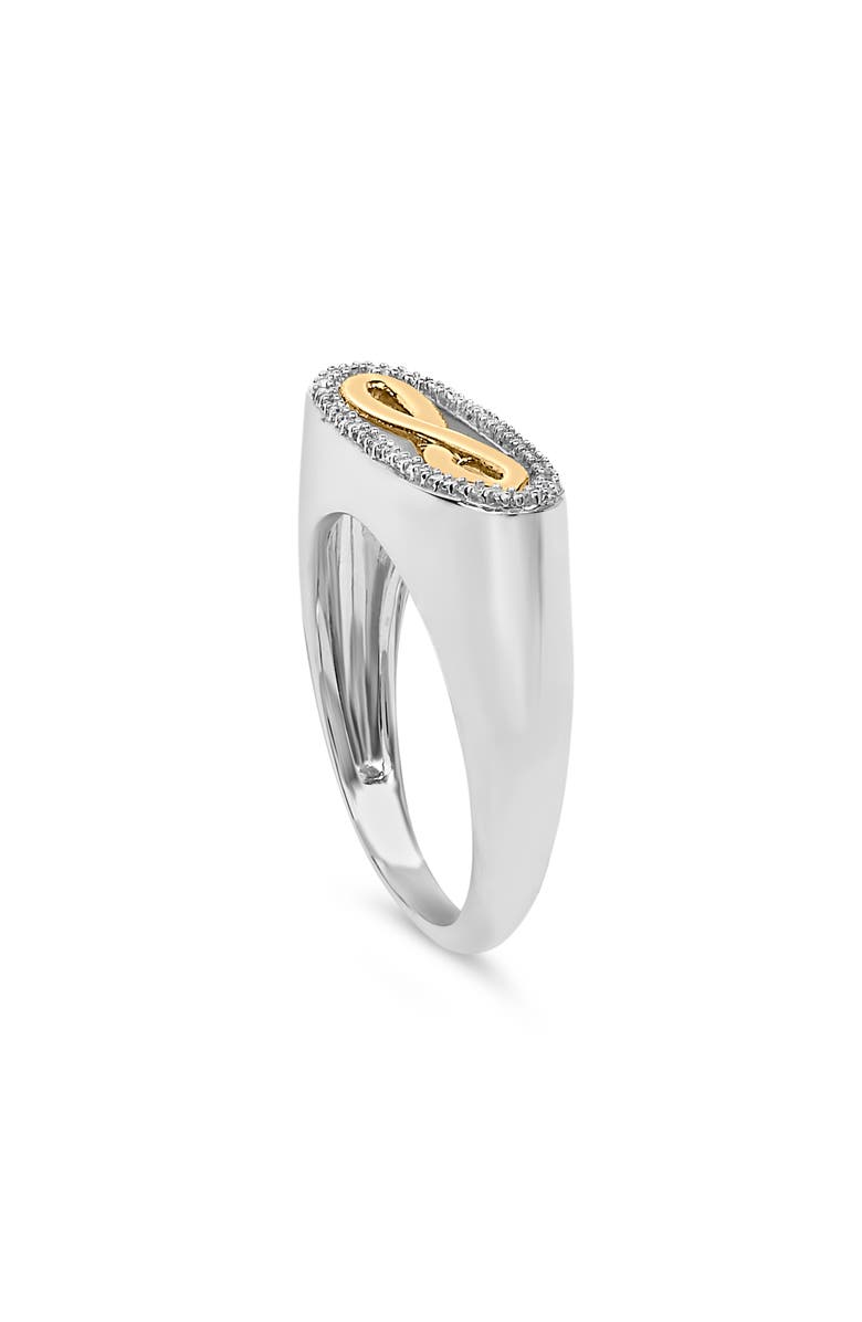 Haus of Brilliance 14K Yellow Gold Plated Sterling Silver Diamond Accent Infinity Ring, Alternate, color, Yellow Gold Over Silver