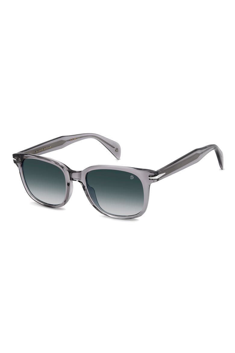 53mm Rectangular Sunglasses, Alternate, color, GREY/ DARK BLUE SF