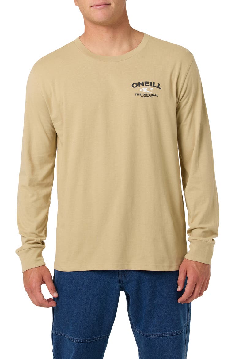 Scholar Long Sleeve Cotton Graphic T-Shirt, Main, color, TWILL