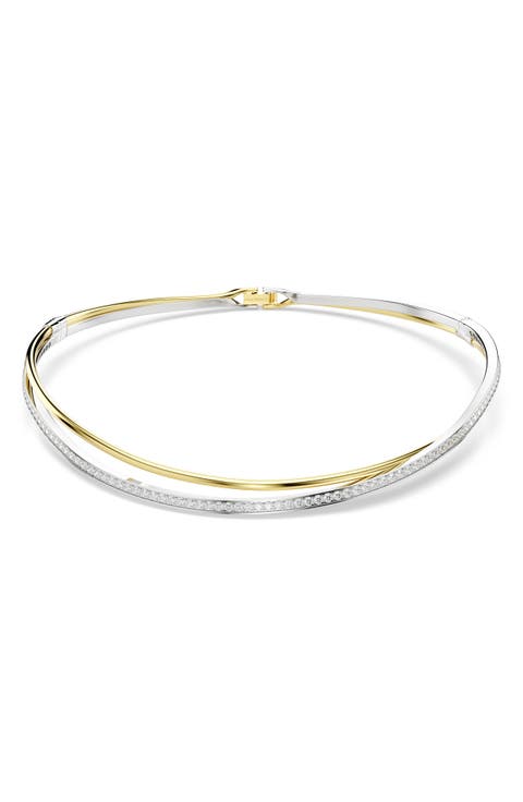 Hyperbola Crystal Embellished Choker Necklace