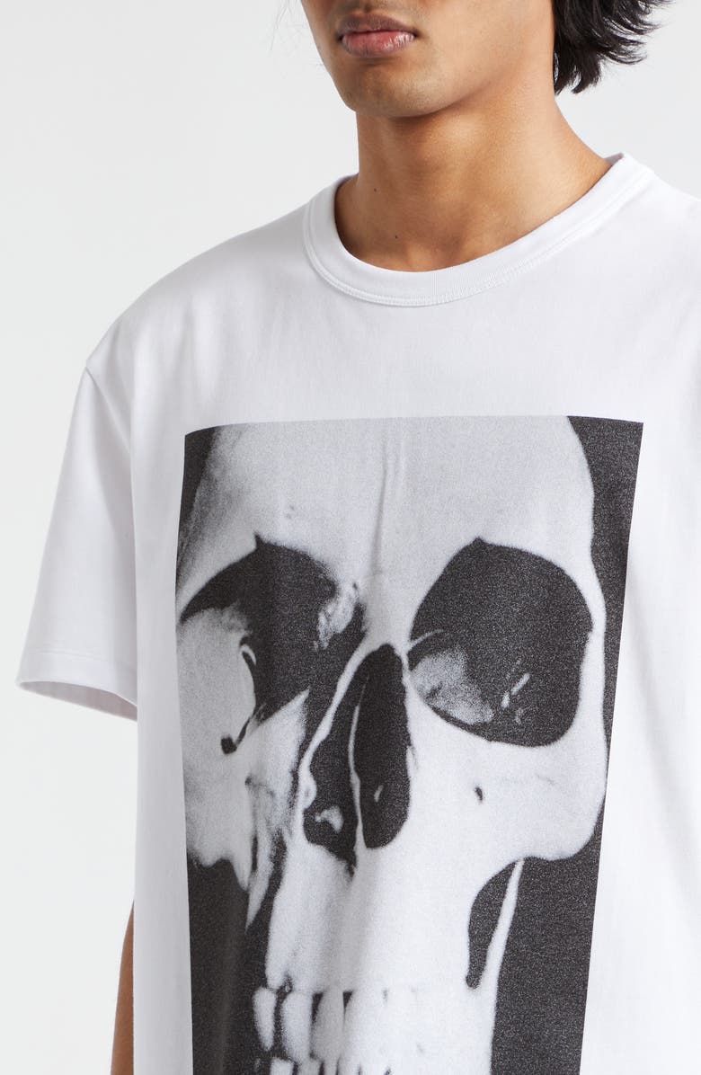 McQueen Skull Photo Graphic T-Shirt, Alternate, color, 