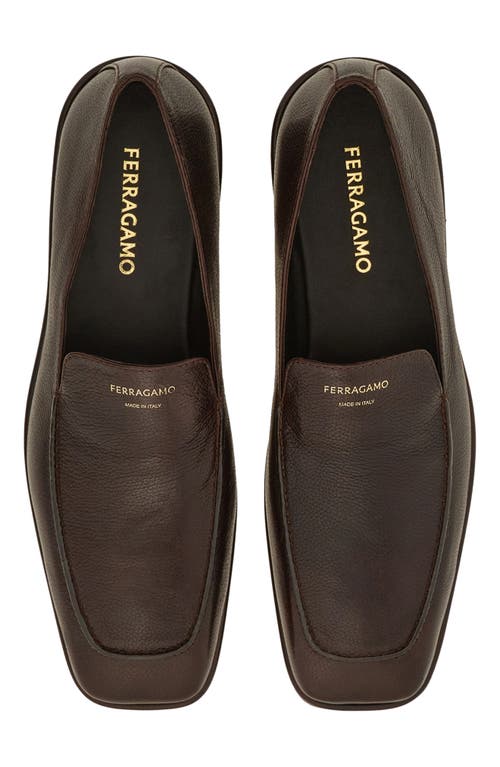 Ferragamo Apron Toe Loafer In T.moro