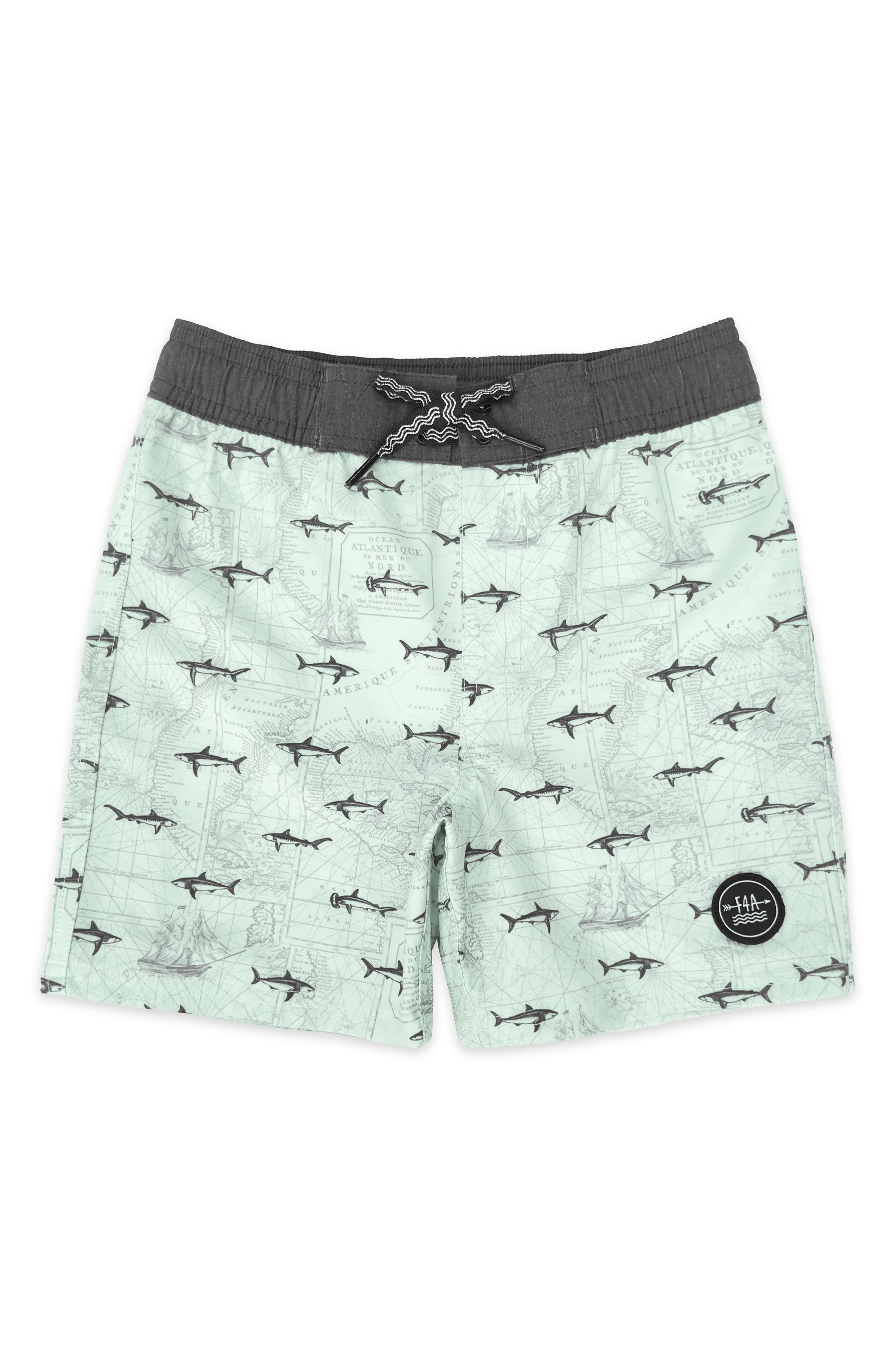 Feather 4 Arrow Kids' Classic Fish Print Board Shorts | Nordstrom