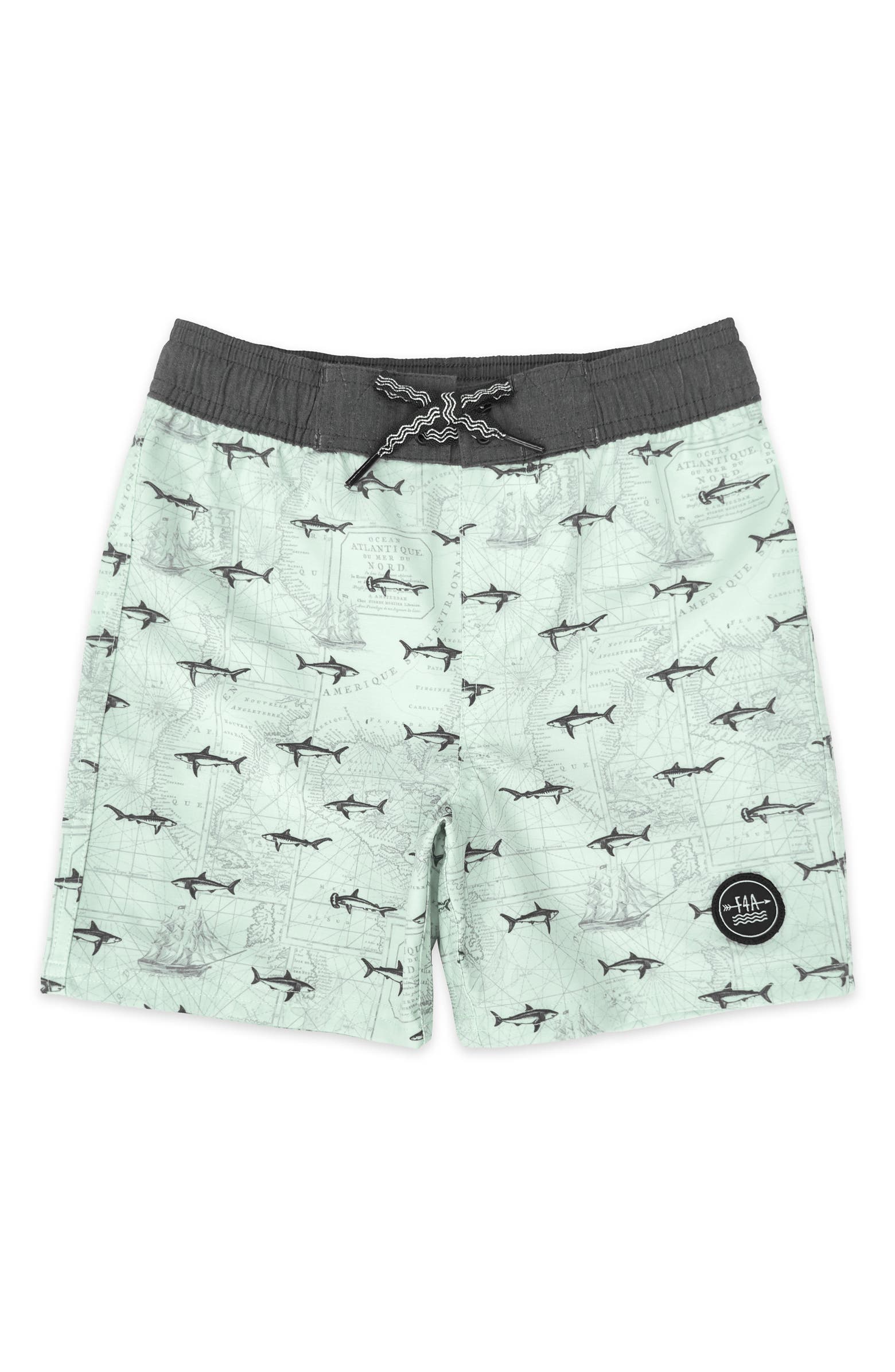 Feather 4 Arrow Kids' Classic Fish Print Board Shorts | Nordstrom