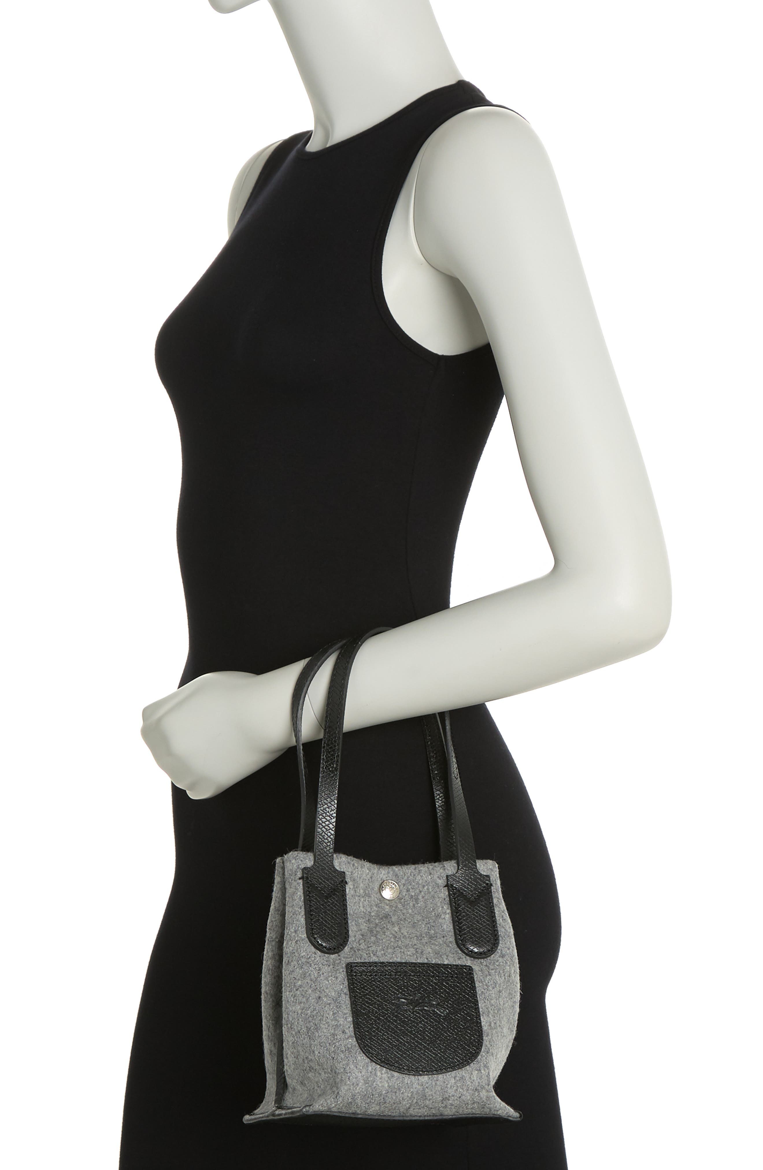 Longchamp Essential Wool Flannel Open Tote Bag, Alternate, color, 