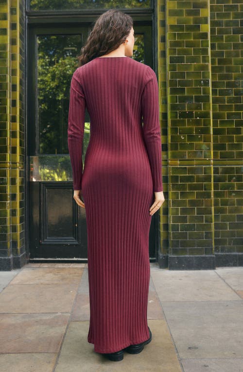 Next Long Sleeve Knit Dress In Red