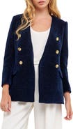 English Factory Texture Metallic Double Breasted Jacket