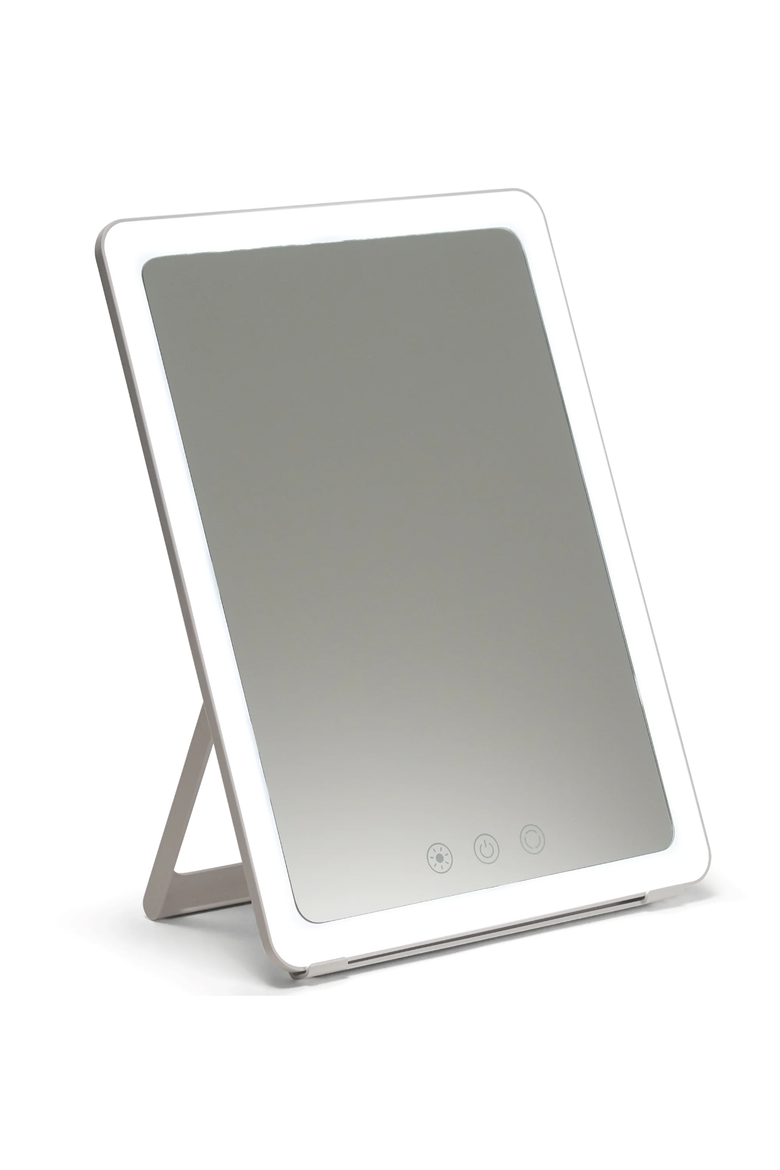 Sleek Adjustable Bright LED Slim Makeup Mirror, Main, color, White