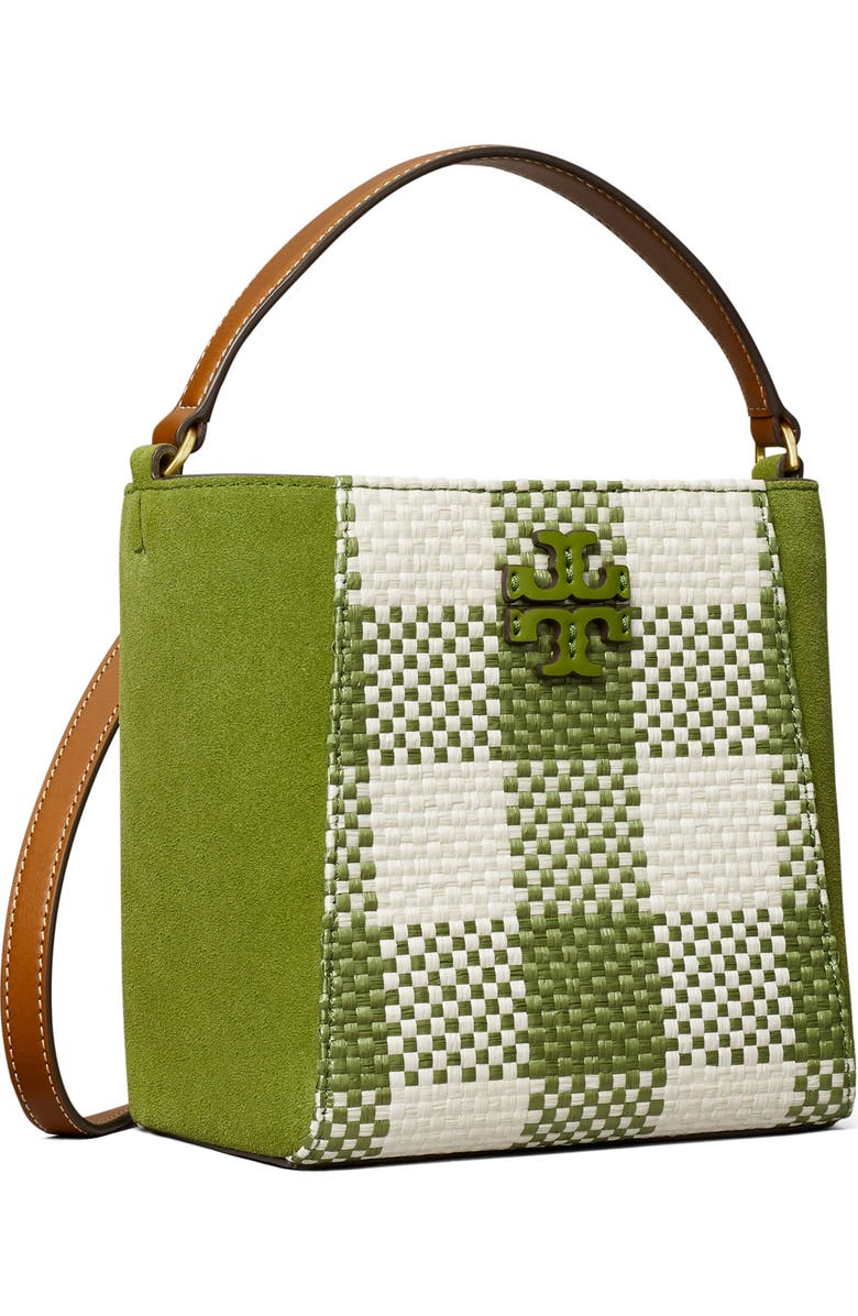 Tory Burch Small McGraw Gingham Bucket Bag, Alternate, color,