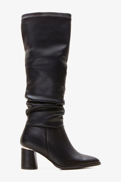 Vianella Block Heel Knee High Boot