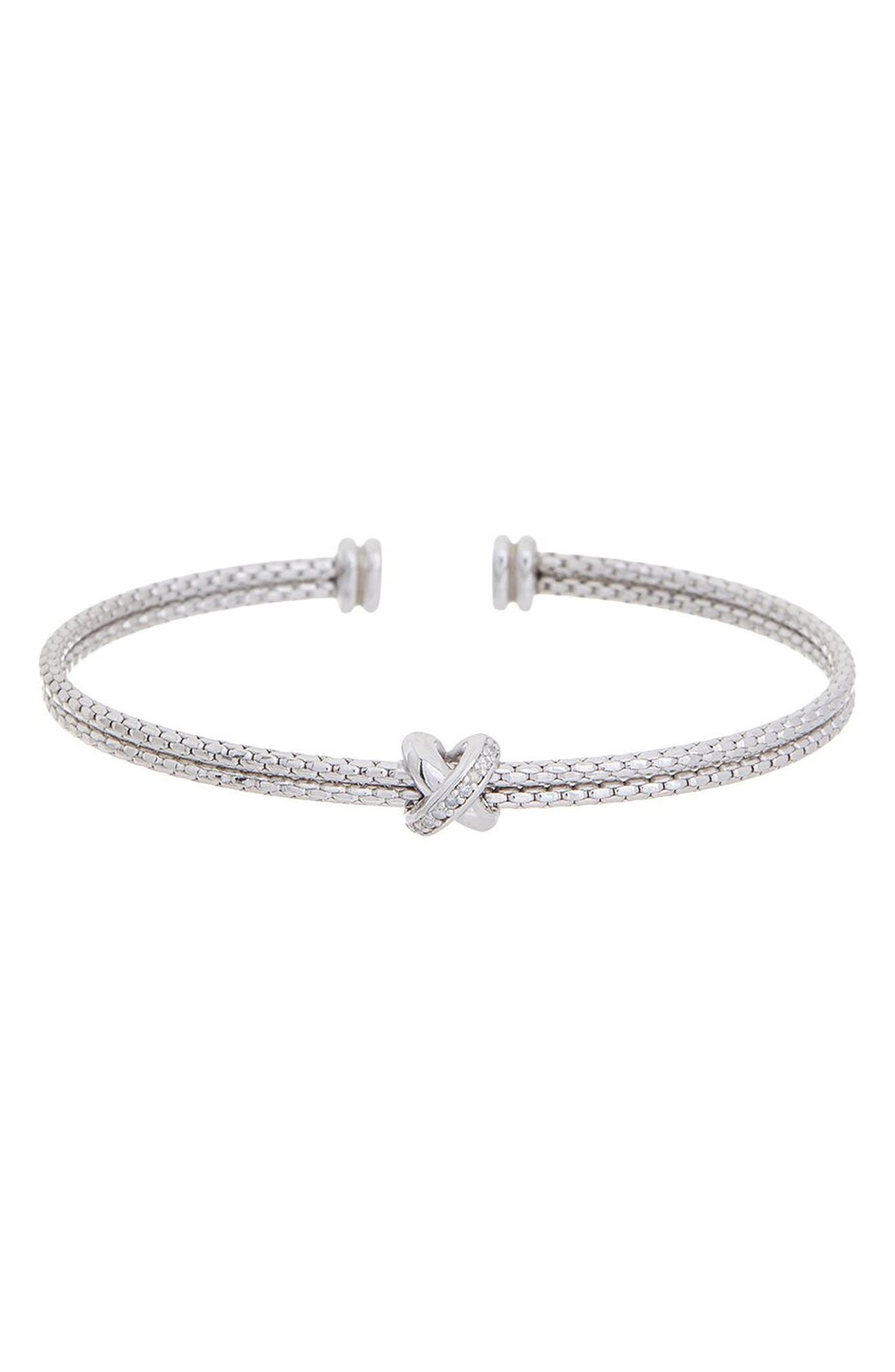 Diamond Mesh Knot Cuff Bangle