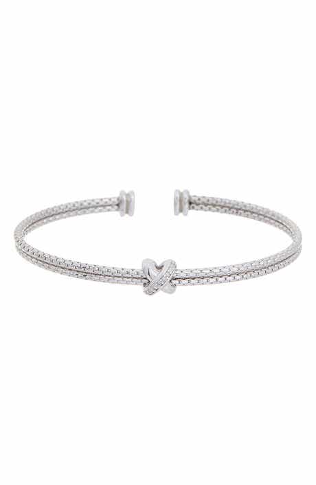 Diamond Mesh Knot Cuff Bangle
