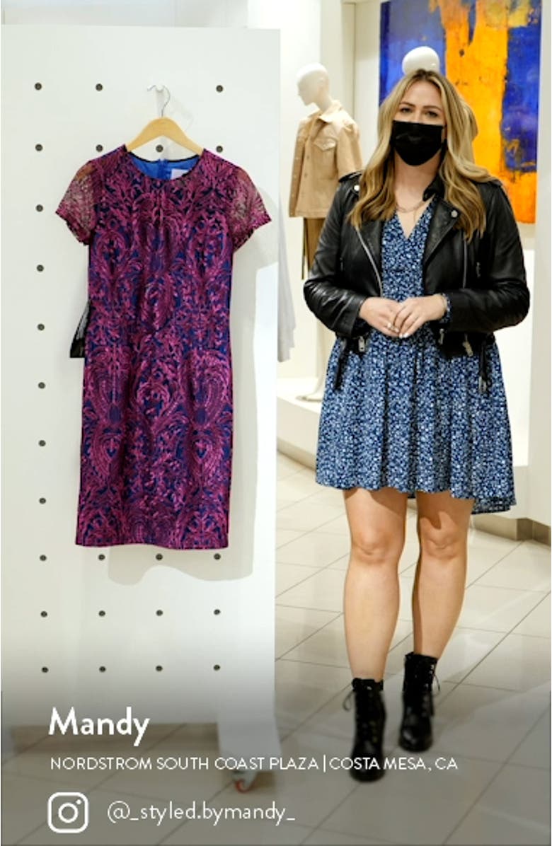 Soutache Embroidery Sheath Cocktail Dress, sales video thumbnail