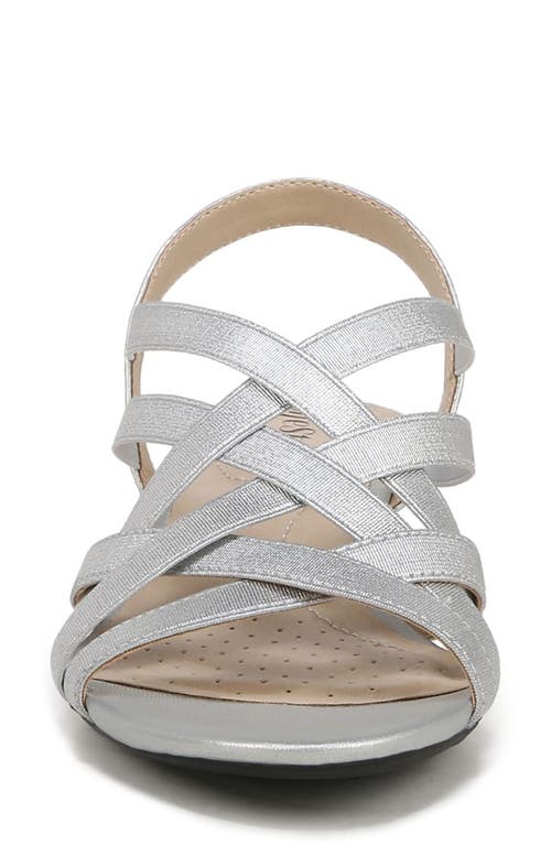 Lifestride Yung Slingback Wedge Sandal In Silver