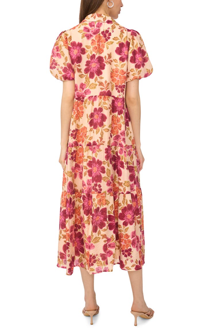 Tiered Maxi Shirtdress, Alternate, color, RED VIOLET