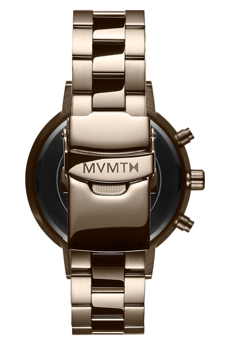 MVMT Nova Chronograph Bracelet Watch, 38mm, Alternate, color, BEIGE GLD/LT GREY/BEIGE GLD