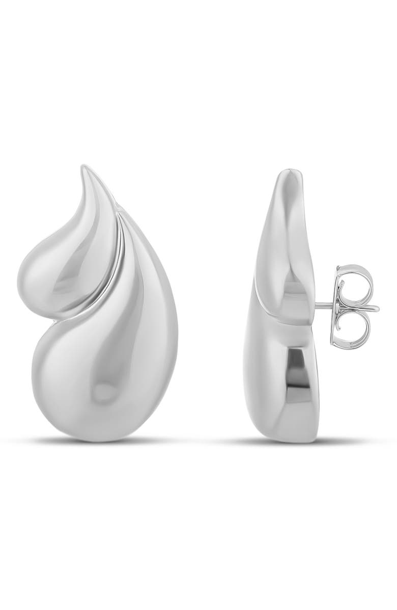 SHYMI Double Teardrop Earrings, Main, color, Silver