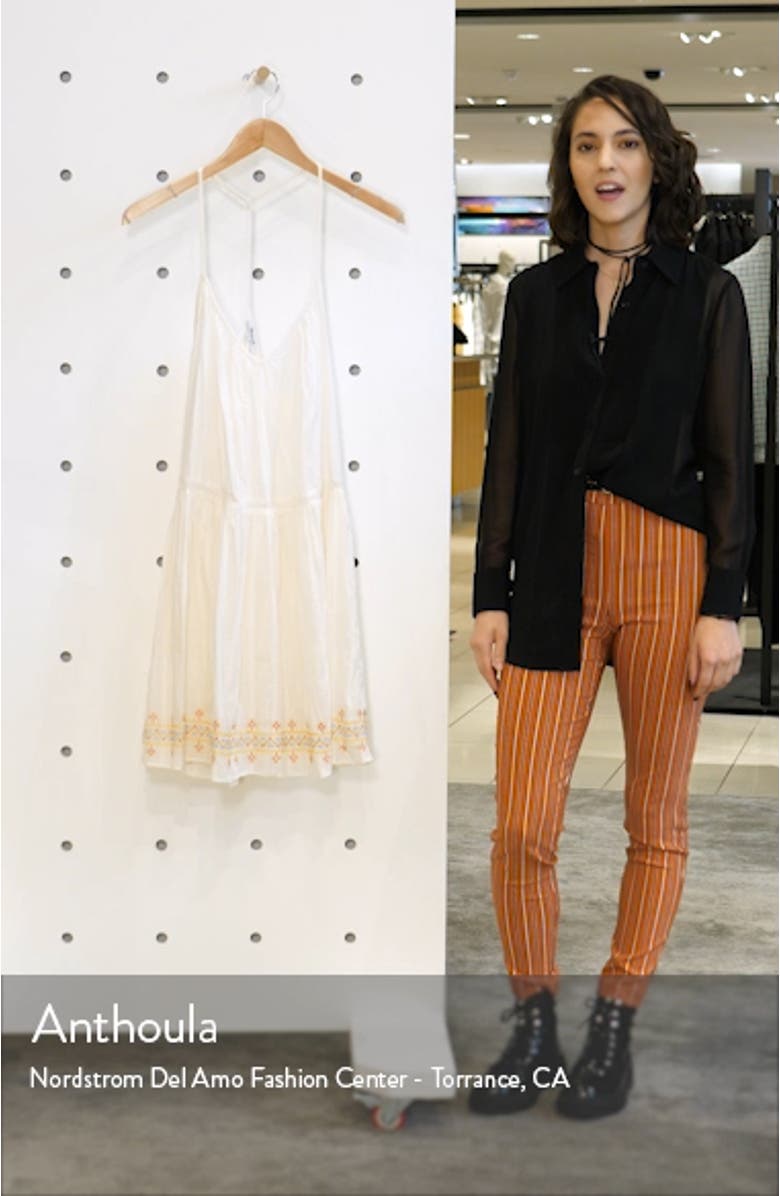 Embroidered Racerback Cover-Up Dress, sales video thumbnail