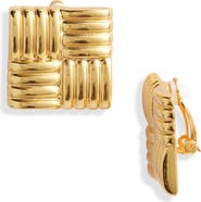 Karine Sultan Tufted Square Earrings