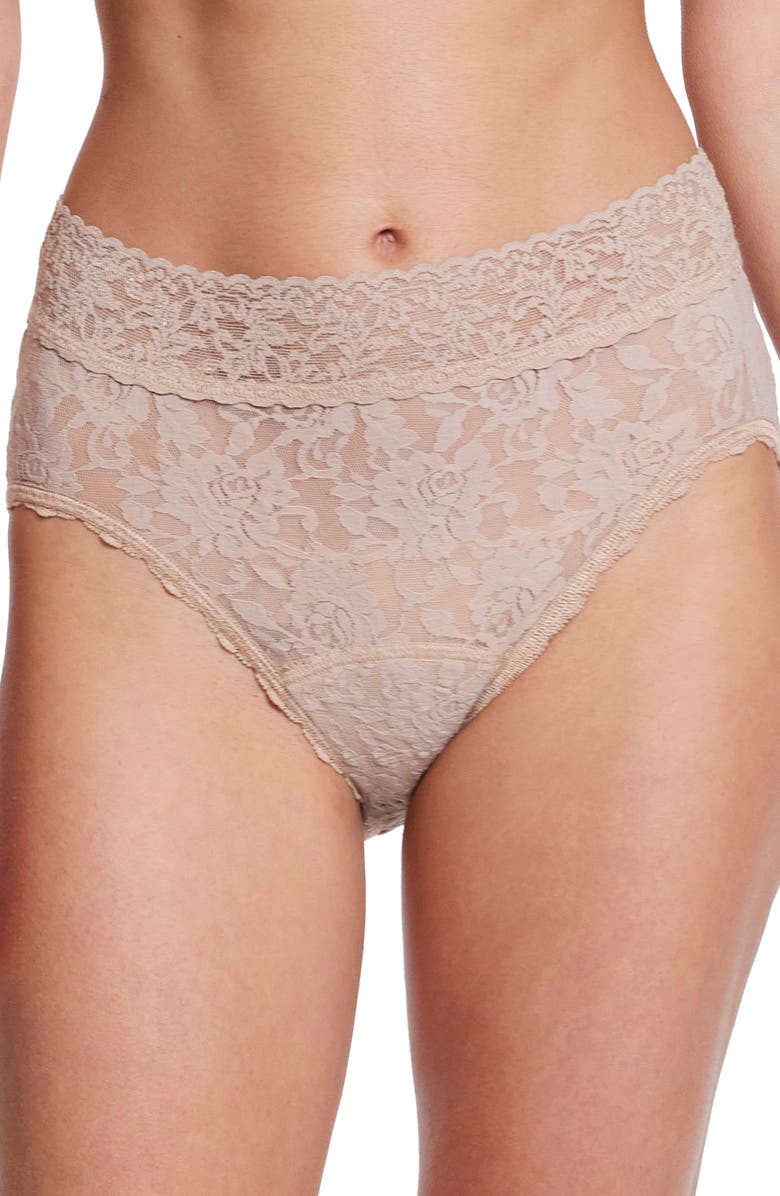 Hanky Panky x Saalt Signature Lace<sup>®</sup> Leakproof French Briefs, Main, color, Chai