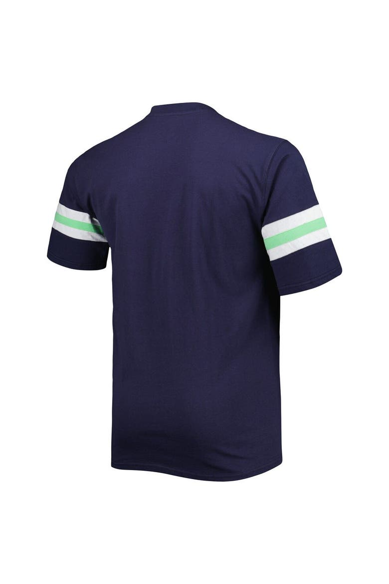 Men's College Navy Seattle Seahawks Big & Tall Arm Stripe T-Shirt, Alternate, color, Navy