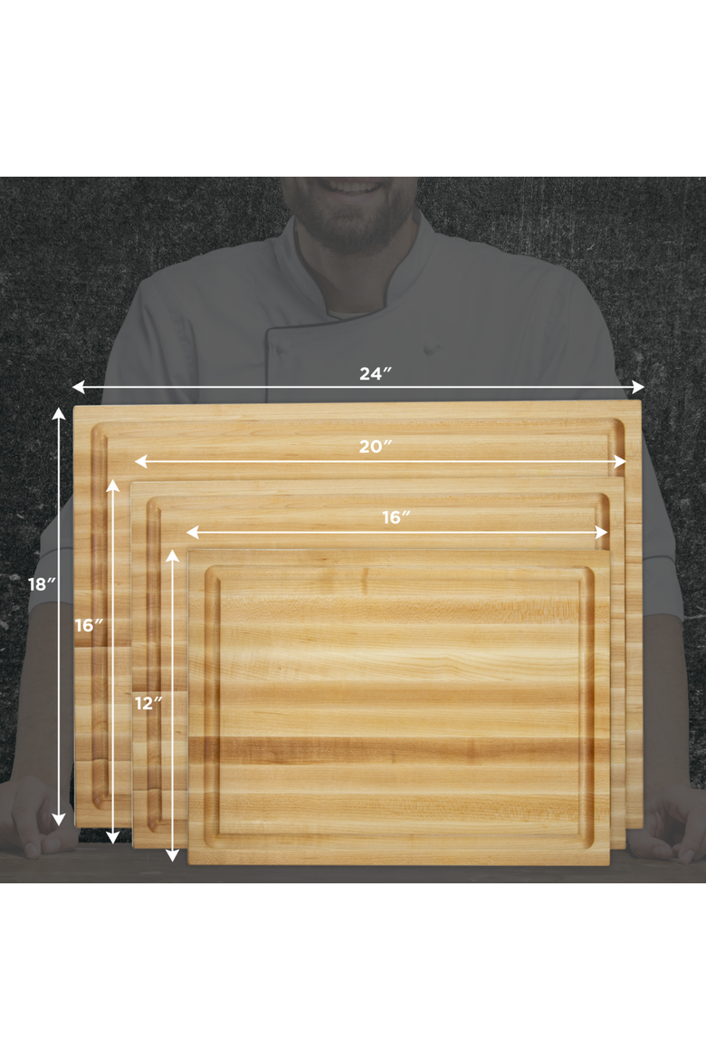 Classic Wood Reversible Cutting Board, Alternate, color, Maple Wood - 16x12x1.5 In.
