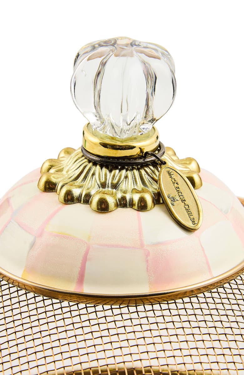 MACKENZIE CHILDS Rosy Check Large Mesh Dome, Alternate, color, Rosy